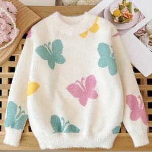 Butterfly Beauty Fuzzy Sweater